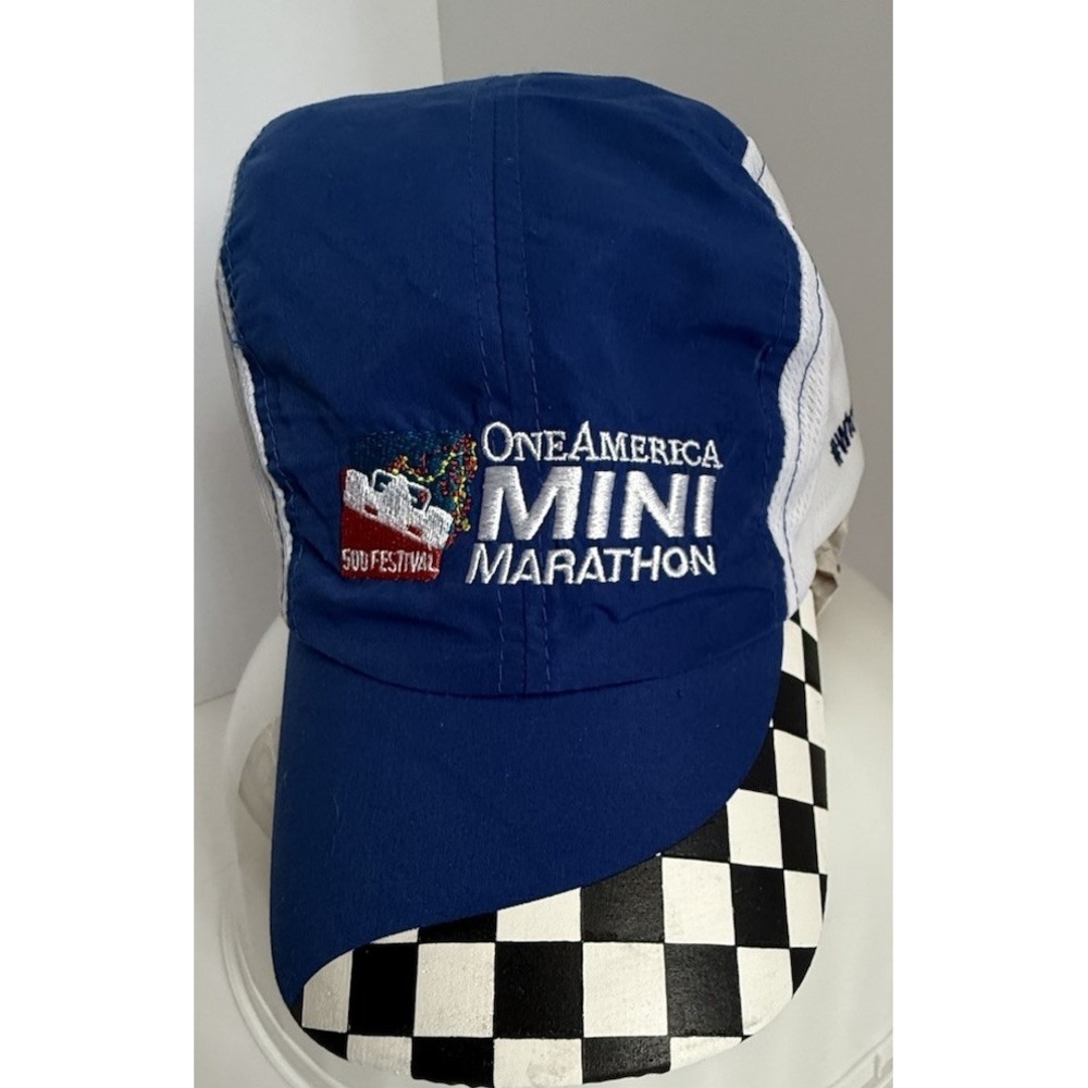 One America Mini Marathon Lightweight Running Adjustable Baseball Hat Cap Blue